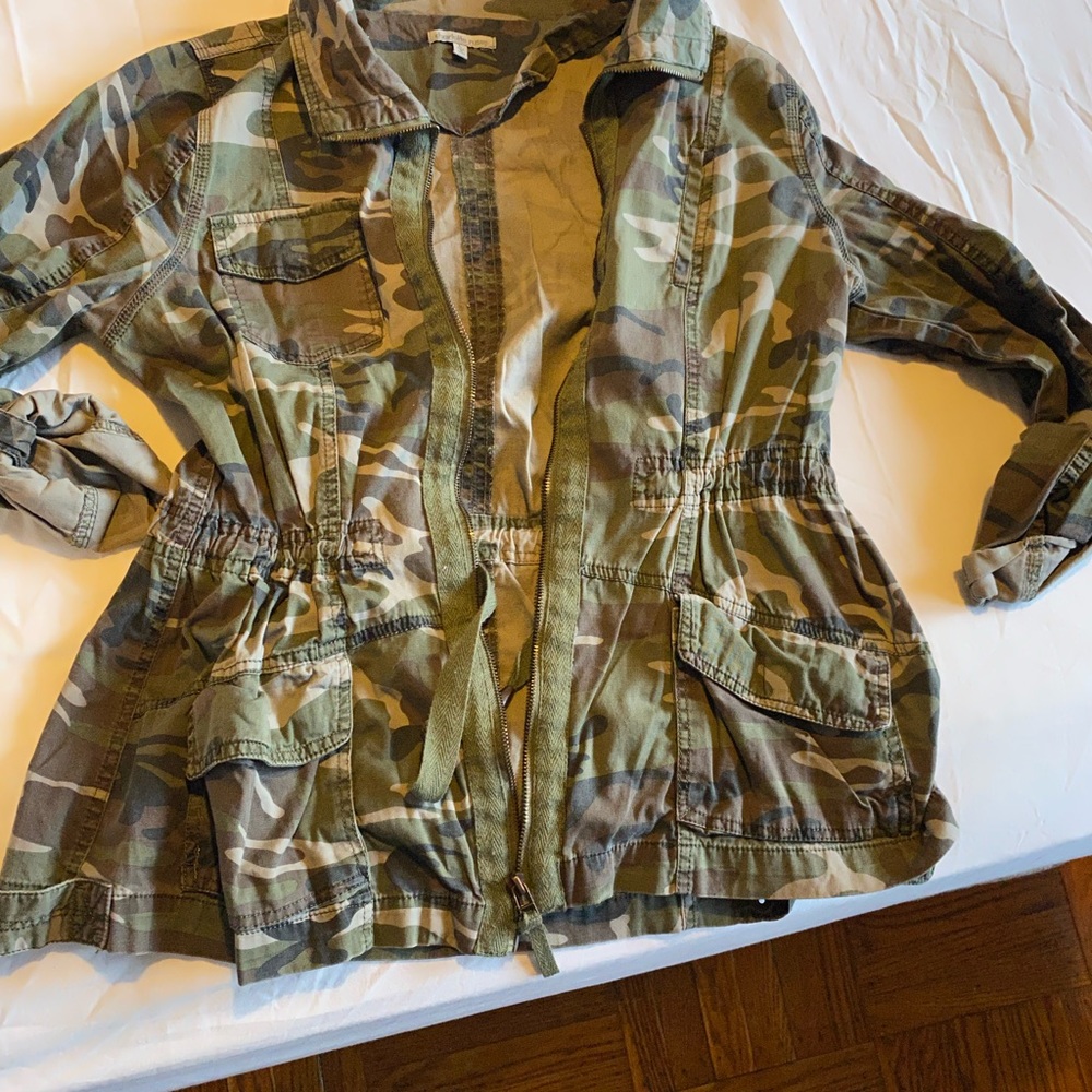 Camo Lightweight Green  Charlotte Russe Jacket No Lining I - Picture 10 of 12